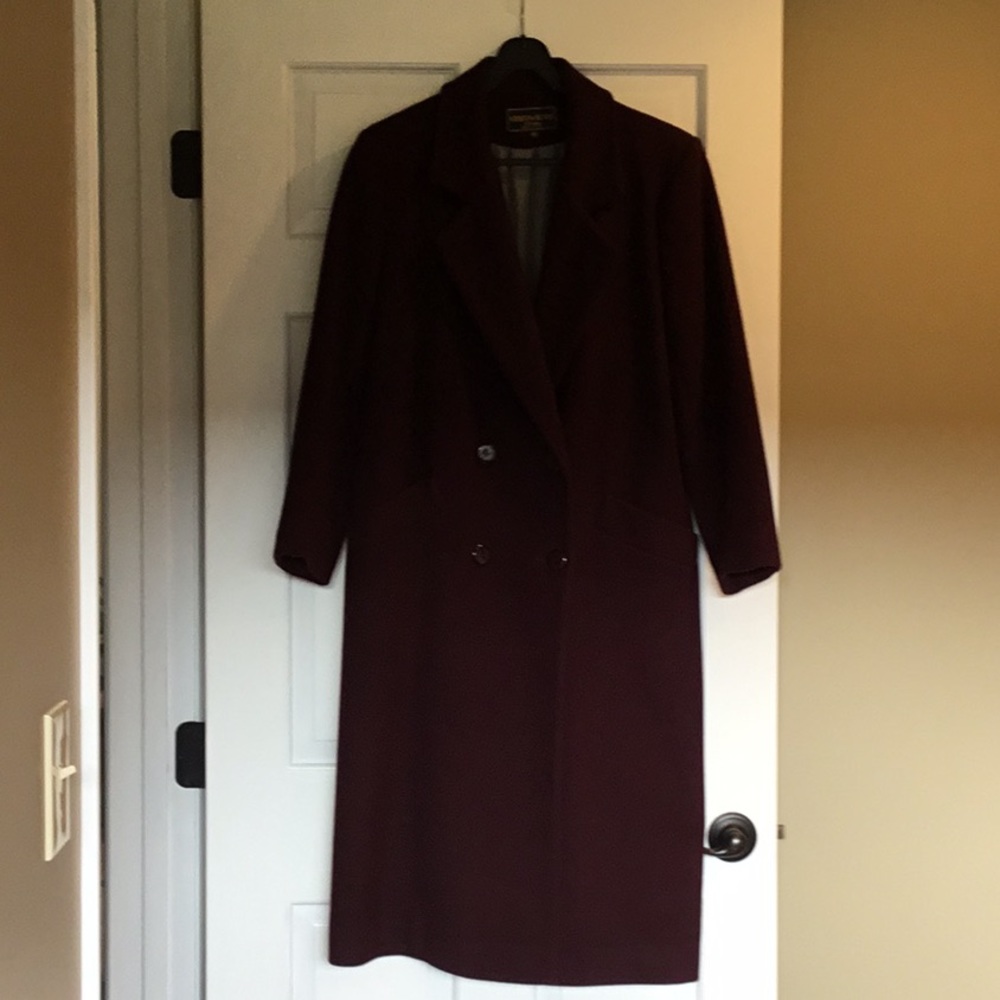 Mid calf length wool coat